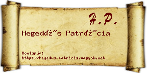 Hegedűs Patrícia névjegykártya
